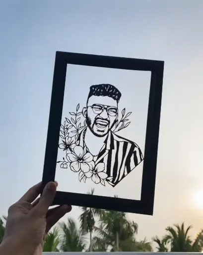 Customized paper cutting Art with Love(Single Face)