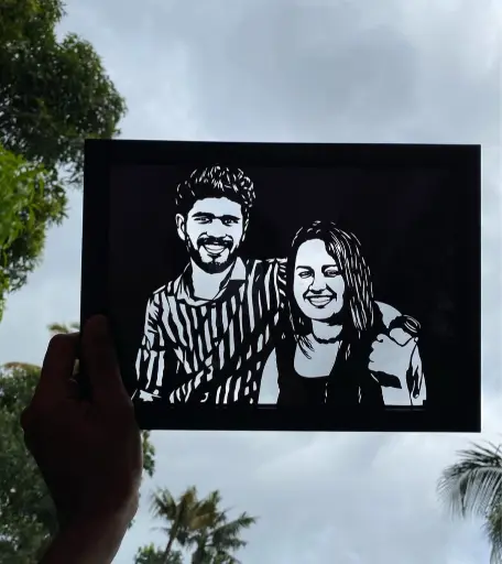 Customized paper cutting Art with Love(Double Face)